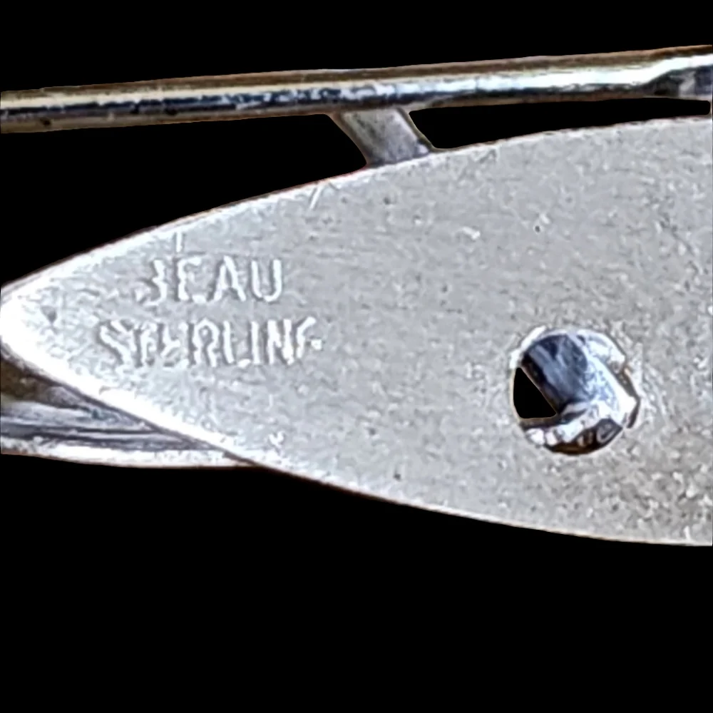 Vintage Beau sterling silver sailboat boat brooch pin - Picture 3 of 5
